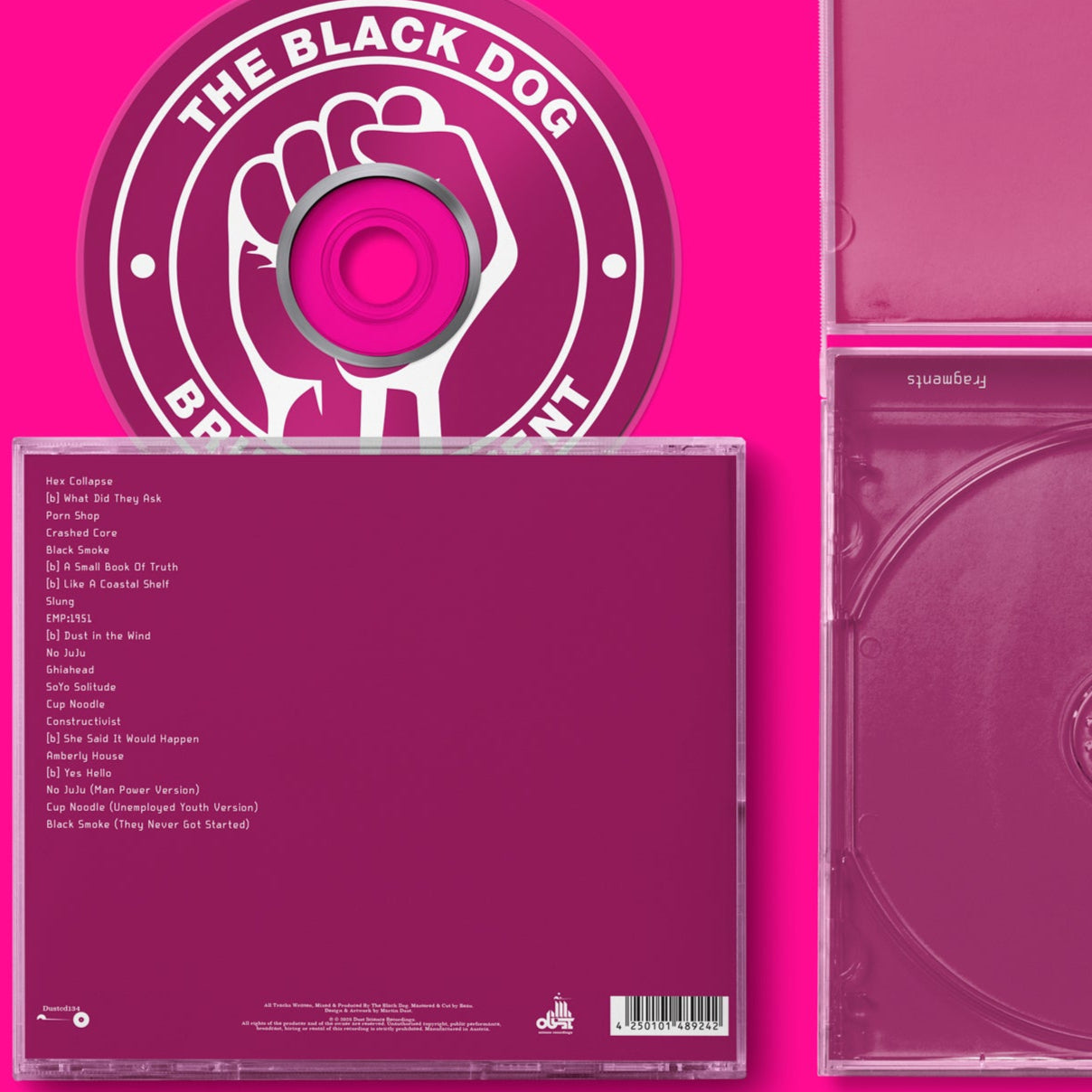 Rear case and disc artwork for Fragments (Remastered) (CD) by The Black Dog