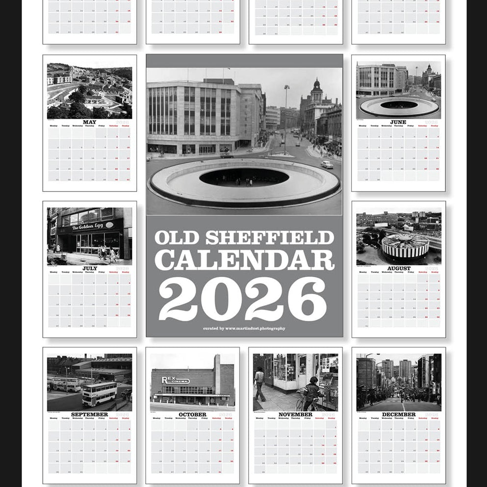 Old Sheffield Calendar 2026 - full spread of all pages