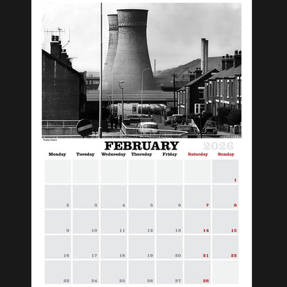 Old Sheffield Calendar 2026, inners showing February