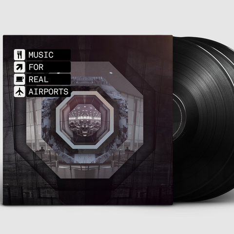 Music For Real Airports (2023 Repress) by The Black Dog. Limited edition, triple 12 inch, 180g black vinyl.